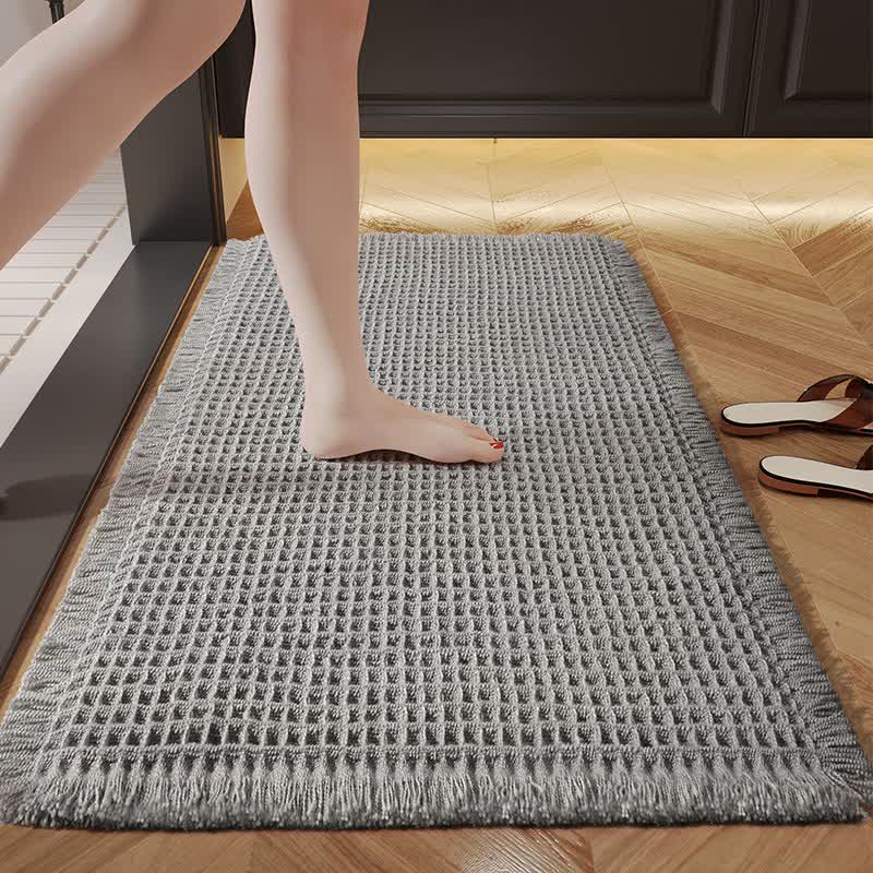 Tappetino da bagno in stile minimalista a nido d'ape - Grigio - 61cm x 92cm - image 8
