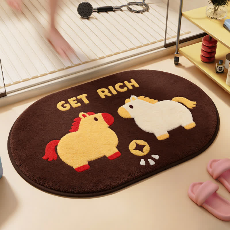 Tappeto da bagno con simpatico pony dei cartoni animati - Due pony - 60cm x 90cm - image 3