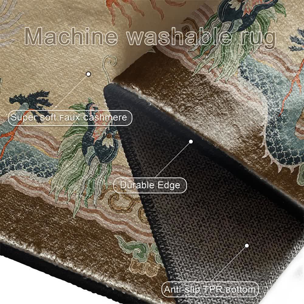 Tappeto con motivo drago classico in stile cinese - image 13