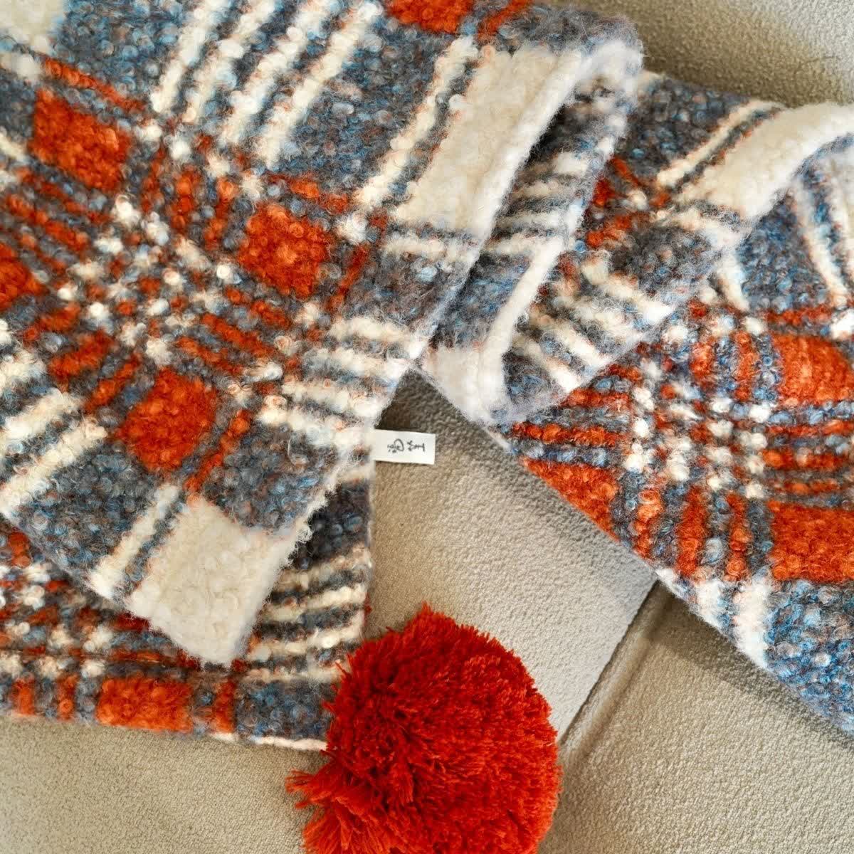Coperta a quadri blu e rossi - image 4