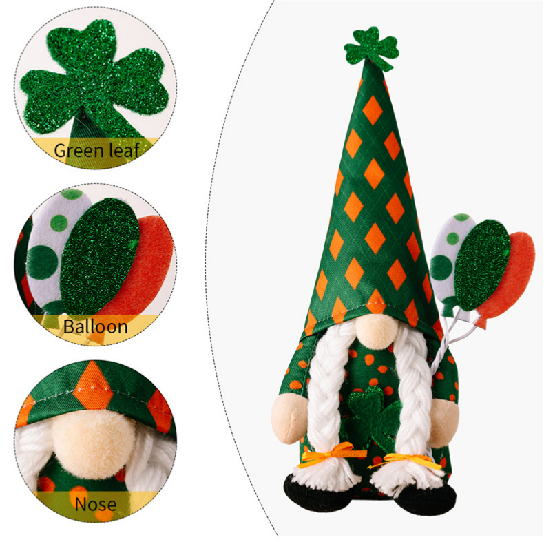 Decorazione di peluche a forma di gnomo per il giorno di San Patrizio - image 6