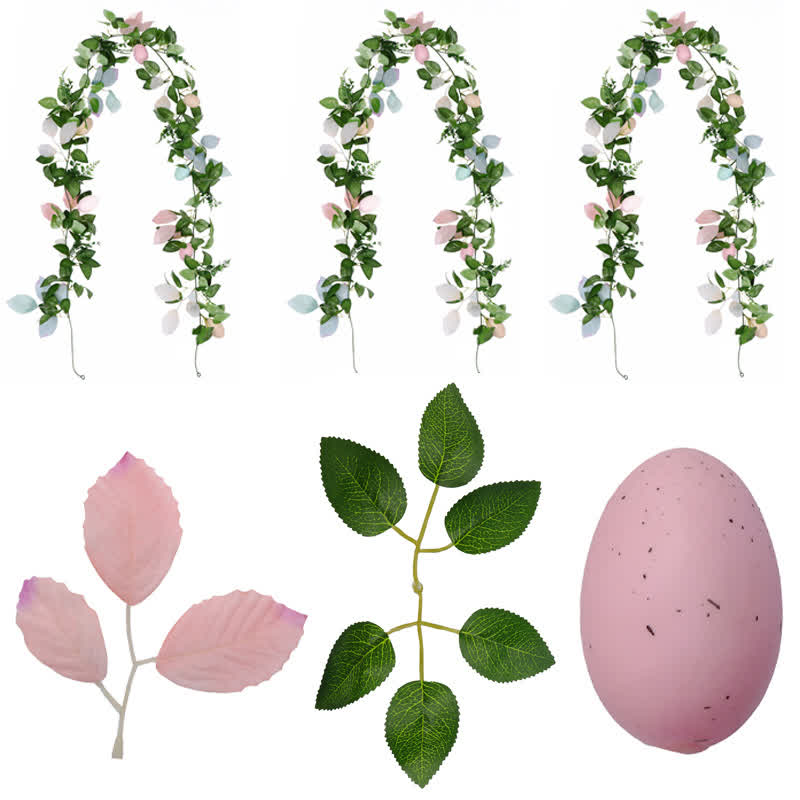 Ghirlanda di finte uova di Pasqua verdi - 3 pezzi - 180cm - image 7