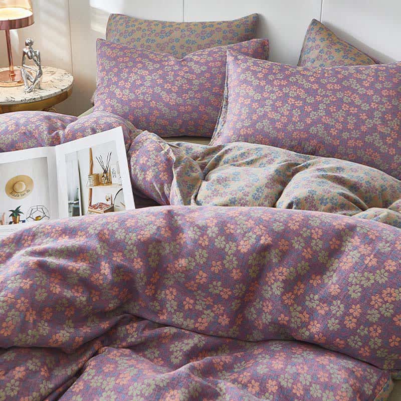 Biancheria da letto in cotone a doppia garza con motivo floreale Cottage Ditsy - image 4