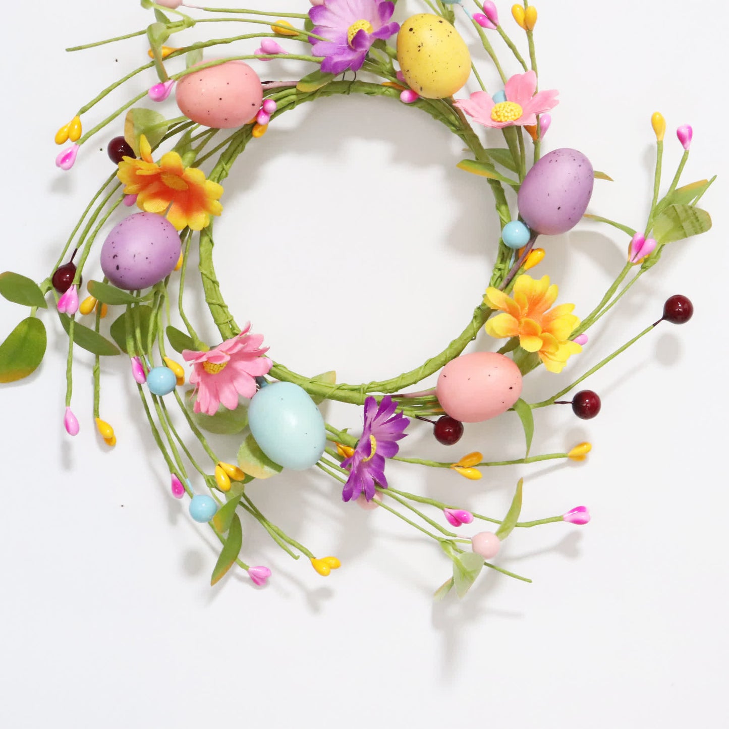 Anello con candela a forma di ghirlanda di fiori finti a forma di uovo di Pasqua - image 7