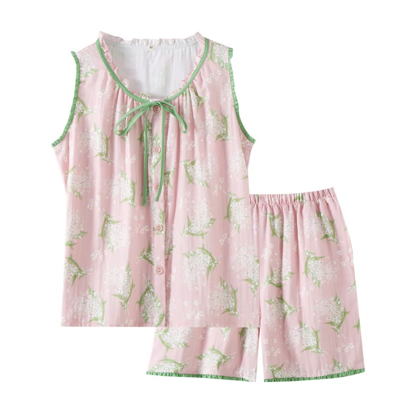 Pigiama senza maniche in garza di cotone Baby's Breath - image 1