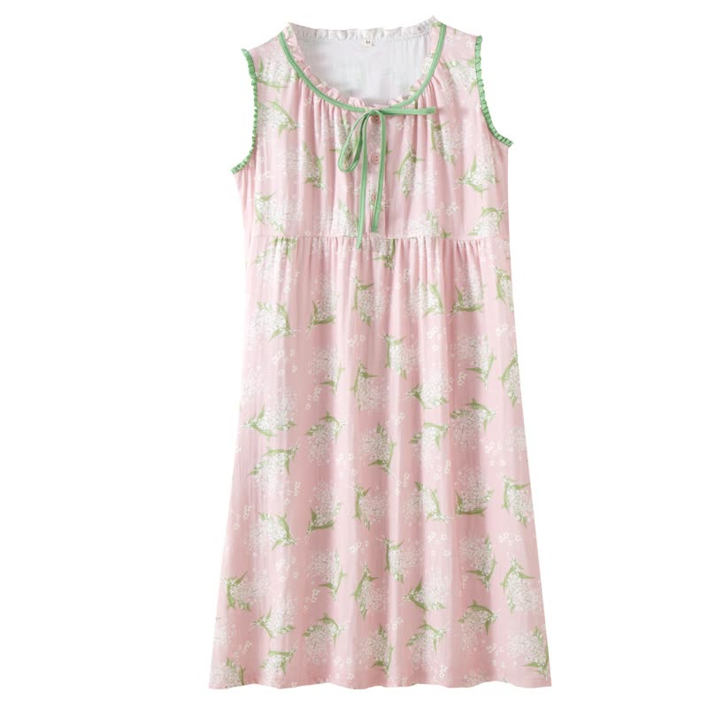 Camicia da notte senza maniche in garza di cotone Baby's Breath - image 1