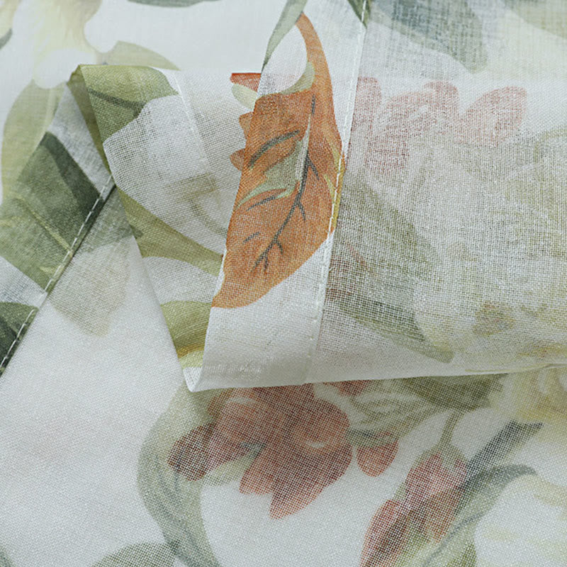 Tenda in cotone e lino con tasca per asta floreale Refresh - image 7