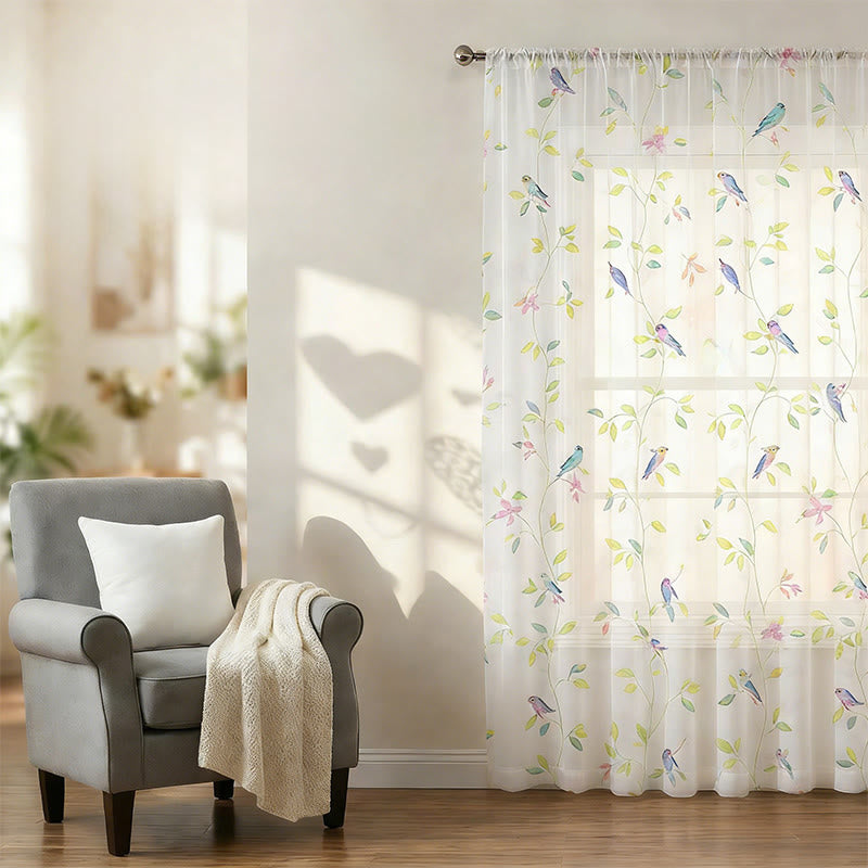 Tenda con uccelli e foglie in stile country - image 8