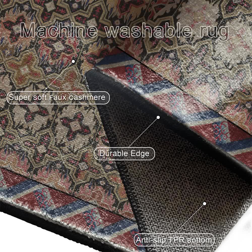 Tappeto vintage persiano geometrico antiscivolo - image 6