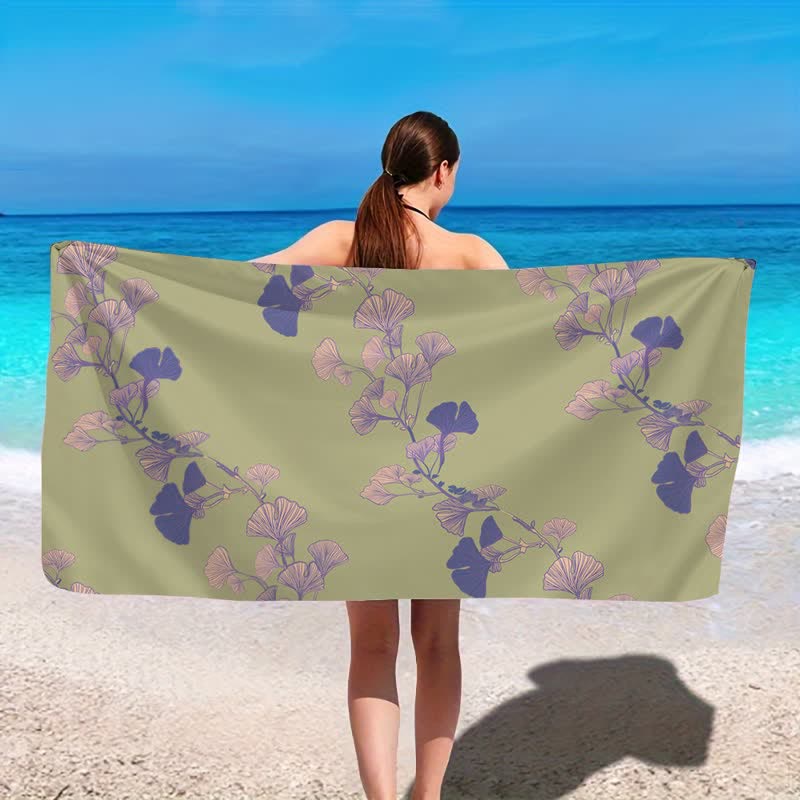 Telo mare con foglie di Ginkgo naturale - image 39