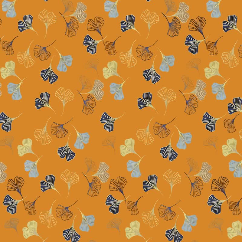 Elegante telo mare con foglie di ginkgo - image 9