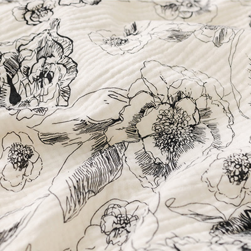 Camicia da notte in cotone con stampa floreale Artistic Print - image 9