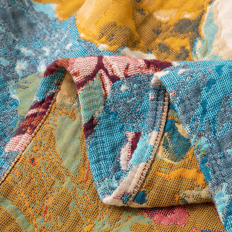 Trapunta con nappe in garza di cotone rosa - image 6