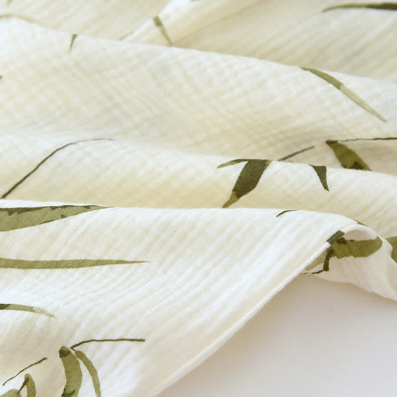 Set pigiama in cotone con stampa botanica di bambù - image 13