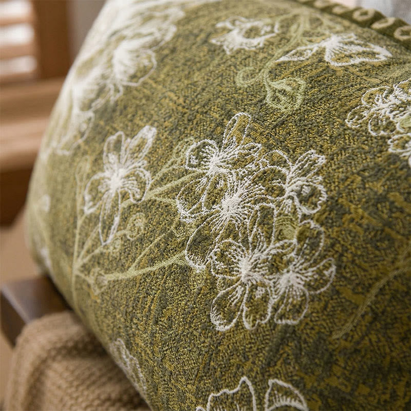 Federe in puro cotone jacquard con motivo floreale (2 pezzi) - image 1