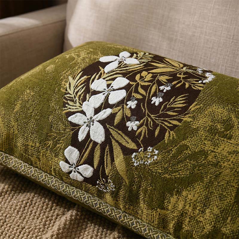 Federe in puro cotone jacquard con motivo floreale (2 pezzi) - image 1
