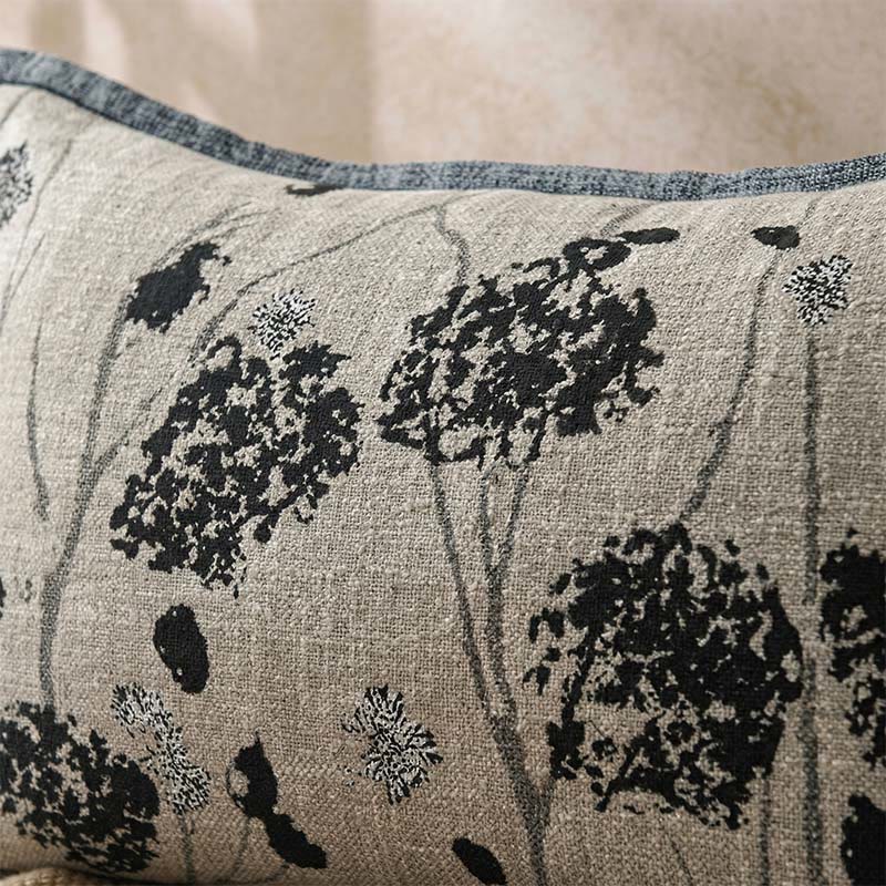 Federe in jacquard di cotone con motivo floreale e bottoni (2 pezzi) - image 1