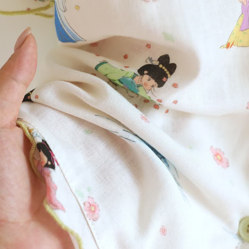 Pigiama in cotone stile principessa orientale vintage (3 pezzi) - image 15