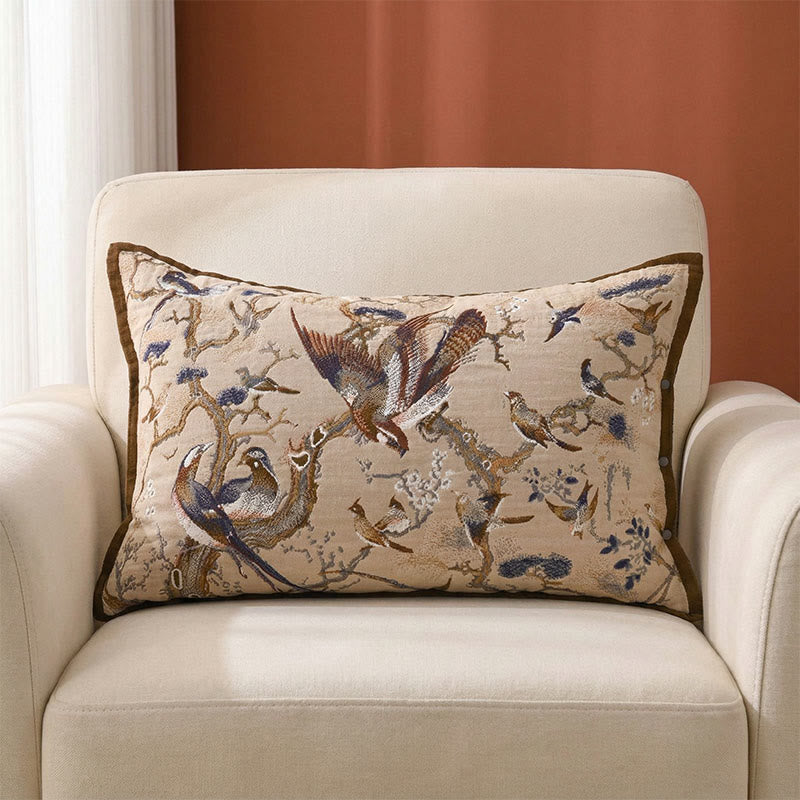 Federe jacquard con motivo Uccelli del Paradiso (2 pezzi) - image 2