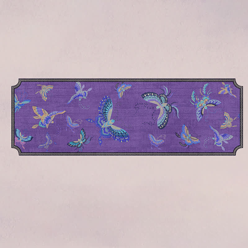 Copridivano vintage orientale con farfalle viola - image 4