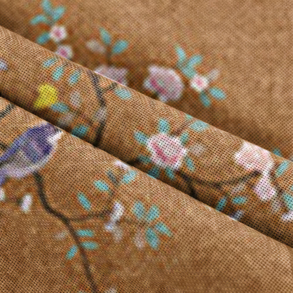 Tenda divisoria per porta con motivo floreale e uccelli - image 10