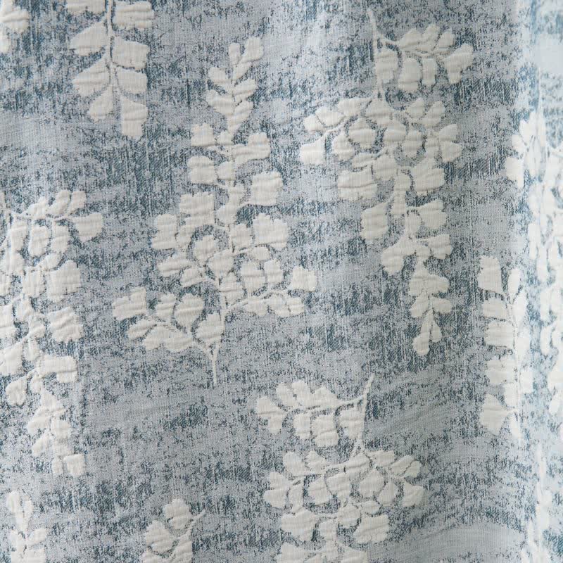 Elegante camicia da notte senza maniche in puro cotone con stampa botanica. - image 8