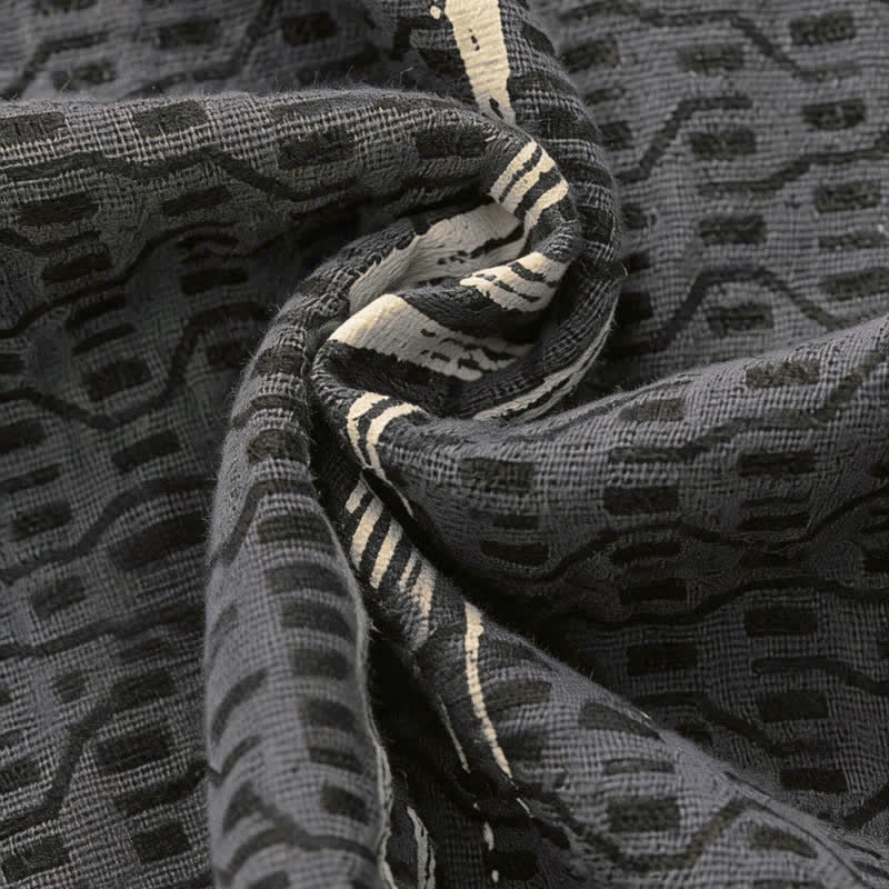 Camicia da notte a sottoveste in puro cotone con motivo ispirato al bambù. - image 7