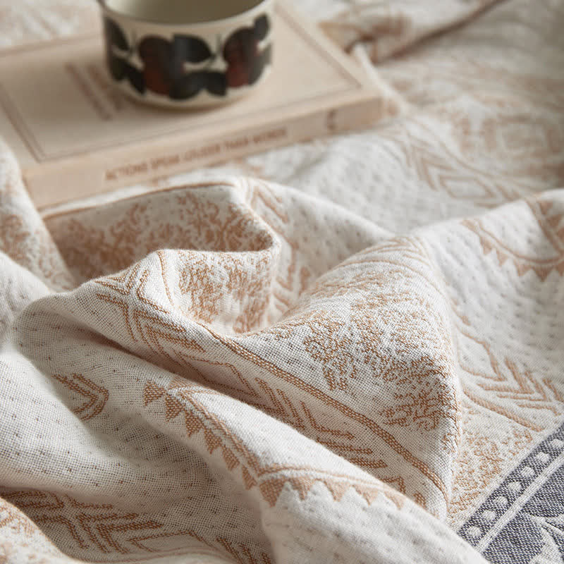 Coperta in garza di cotone con motivo floreale vintage - image 5