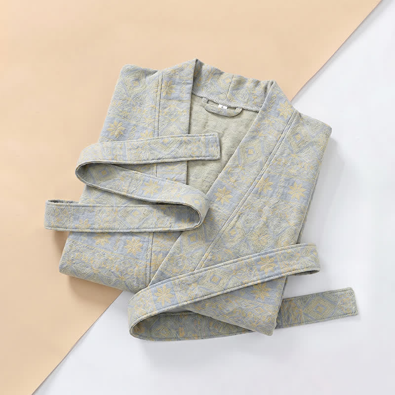 Kimono in cotone con stampa geometrica etnica - image 14