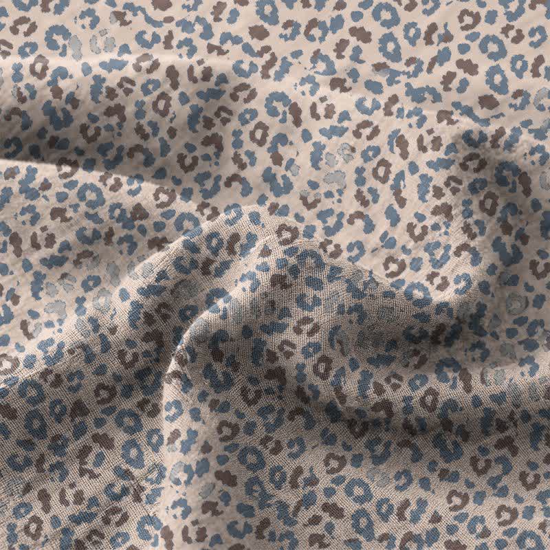 Copriletto in doppia garza di cotone con stampa leopardata - image 7