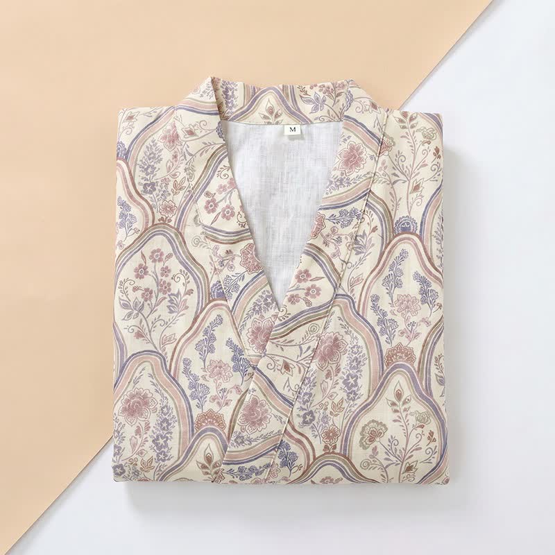 Kimono in garza di cotone stile boho vintage - image 11