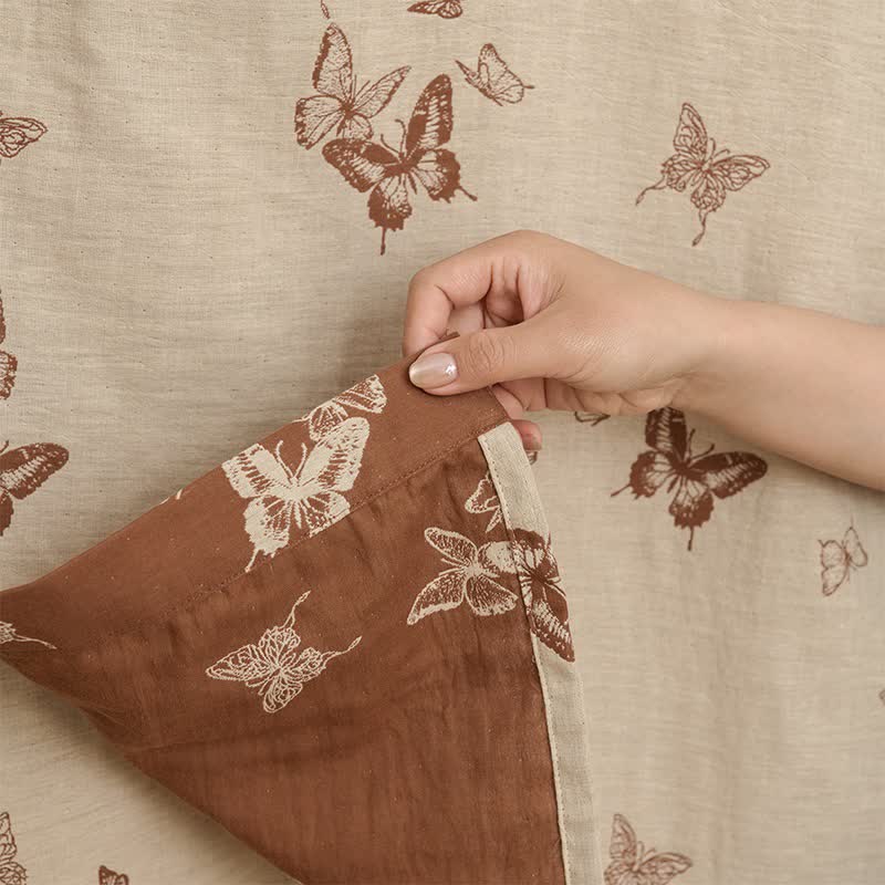 Elegante kimono in cotone con motivo a farfalla - image 17