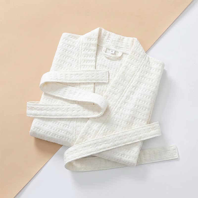 Kimono accappatoio in cotone a nido d'ape - image 14