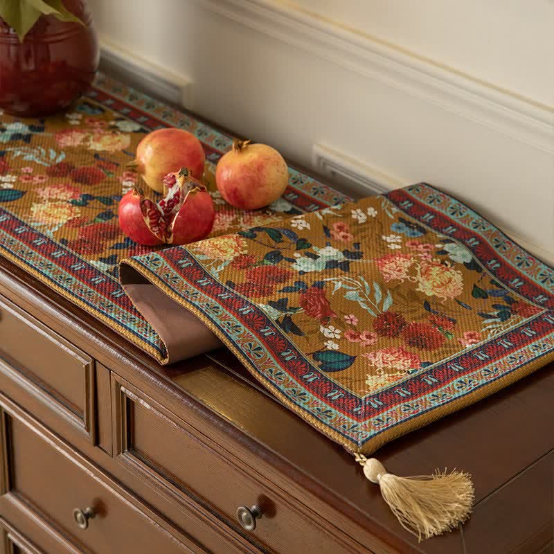 Runner da tavola vintage con nappe floreali - image 4