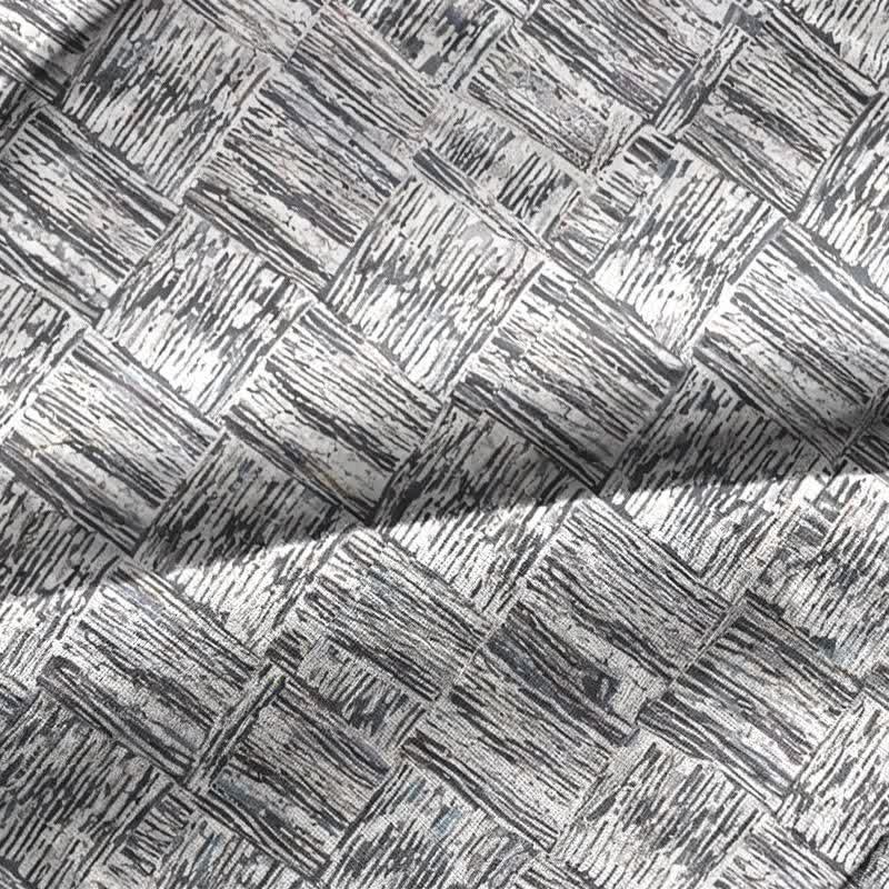 Set pigiama in cotone grigio con motivo astratto a linee. - image 6