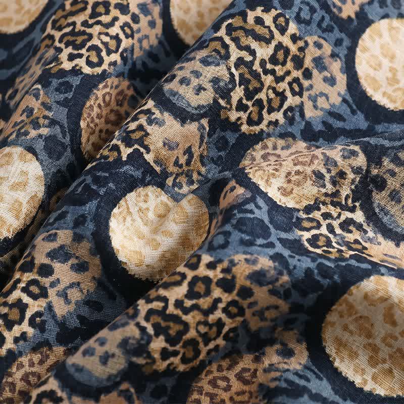Completo da casa con stampa leopardata blu navy - image 8