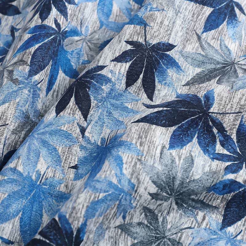Set pigiama unisex con stampa a foglie blu - image 7