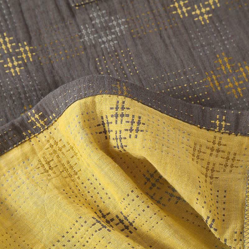 Accappatoio Yukata unisex in cotone con motivo geometrico. - image 7