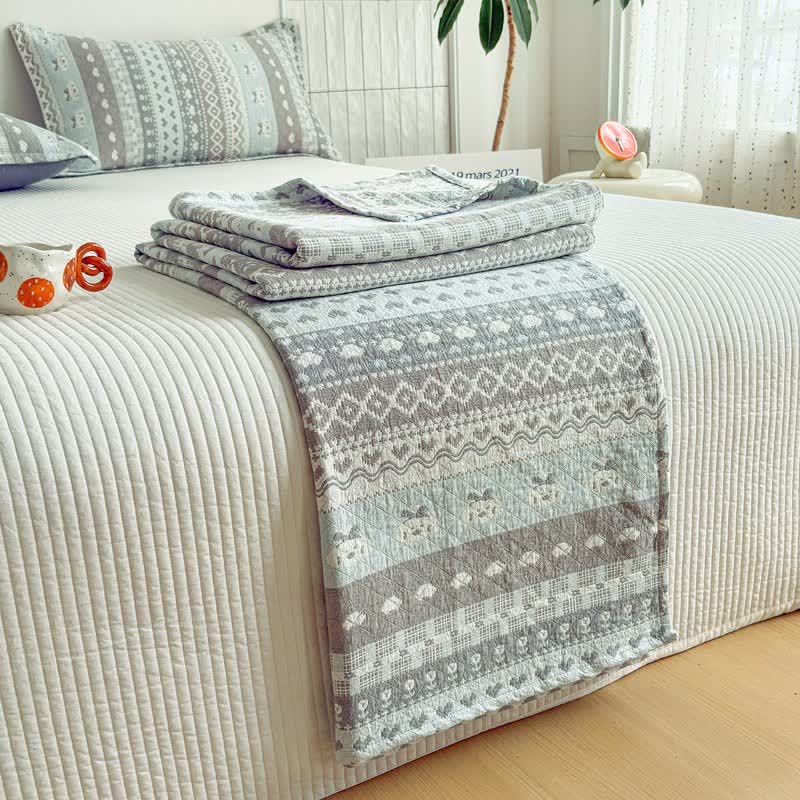 Trapunta in garza di cotone in stile Fair Isle - image 3