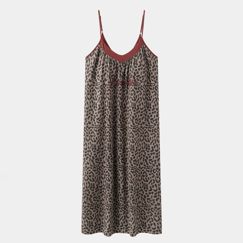 Camicia da notte in cotone con stampa leopardata - image 8