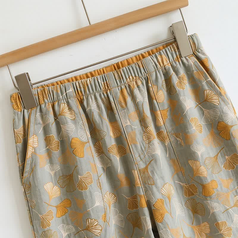 Set pigiama Ginkgo composto da top e pantaloni. - image 30
