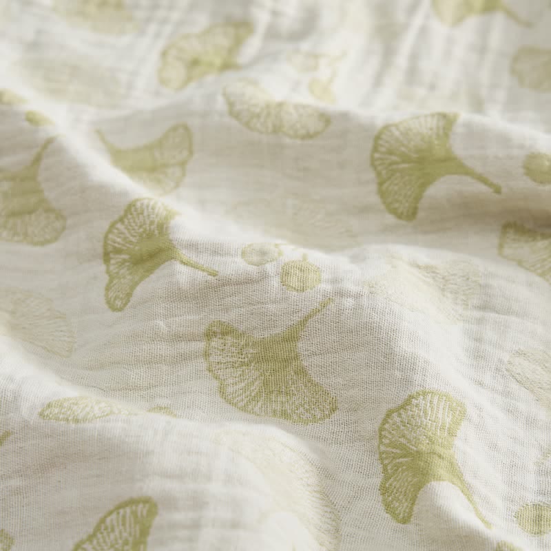 Camicia da notte in cotone con ginkgo fresco - image 7