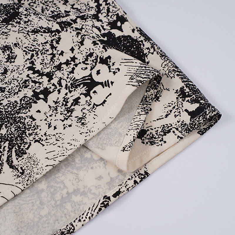 Completo vintage con canotta e pantaloncini in pizzo floreale. - image 7