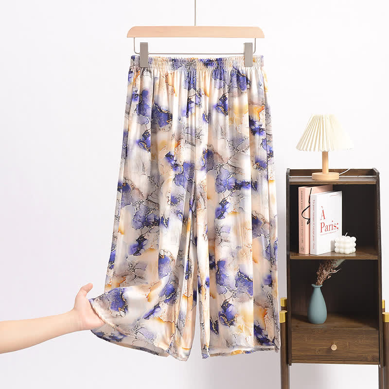Pantaloni da casa corti con stampa artistica - image 2