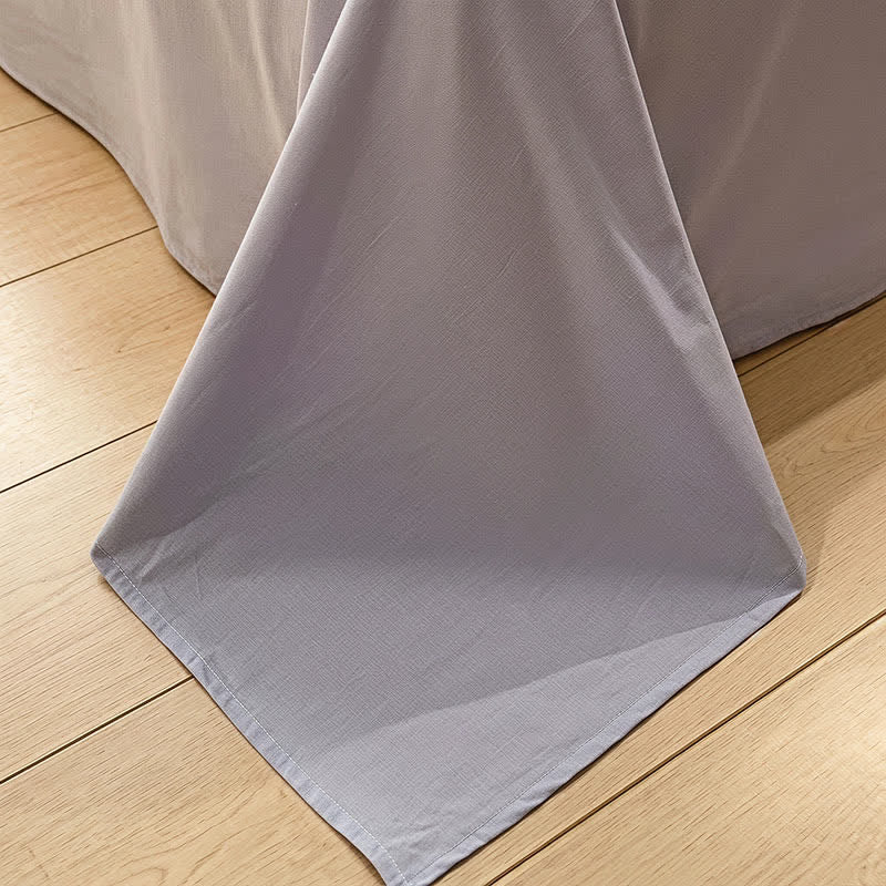 Set di biancheria da letto in cotone lavorato a maglia a righe blu - image 4