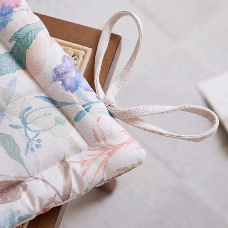 Cuscino per sedia in memory foam con motivo botanico color pastello - image 4