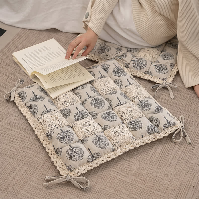 Cuscino per sedia in pizzo floreale stile country vintage - image 9