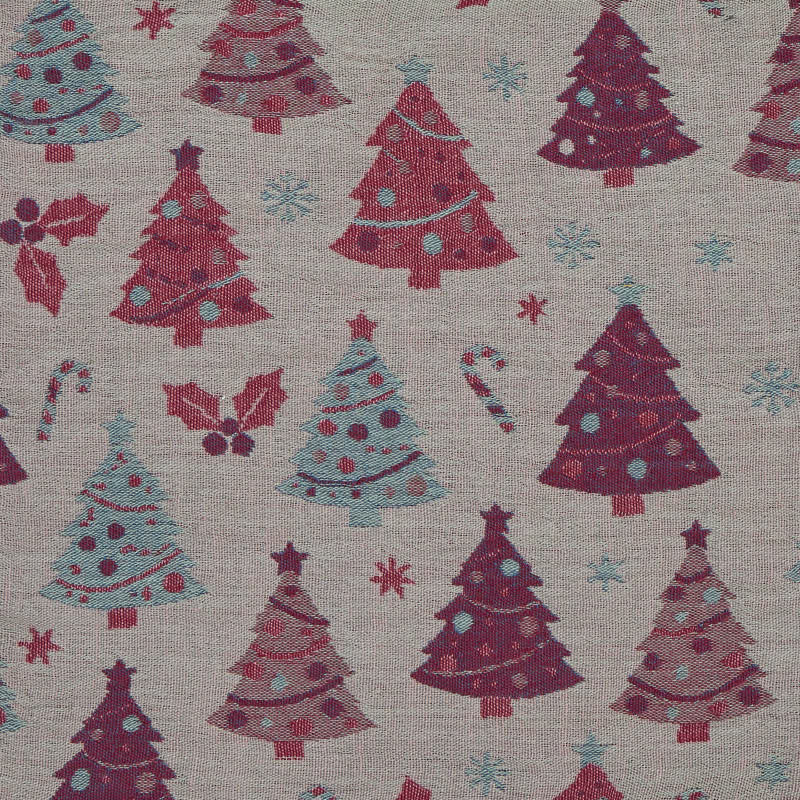 Completo da casa in cotone con kimono e stampa albero di Natale. - image 31