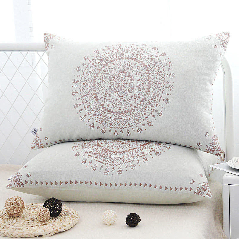 Federe in morbida garza di cotone Mandala (2 pezzi)