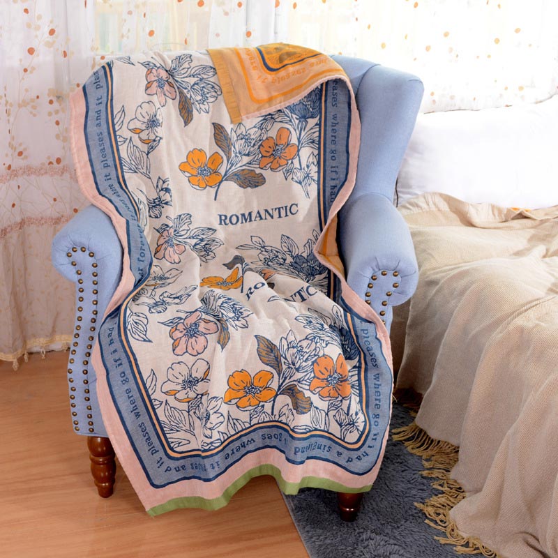 Asciugamano da bagno reversibile Ownkoti Flower Mixed Color